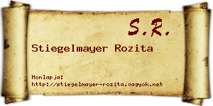 Stiegelmayer Rozita névjegykártya
